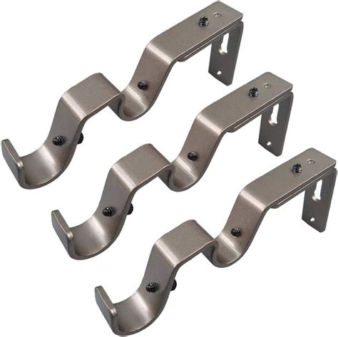 extendable curtain rod bracket gun metal|Amazon.com: Extended Curtain Brackets.